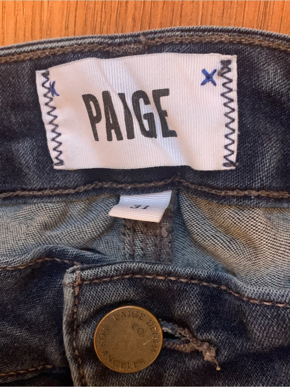 PAIGE Dark Blue Flare Jeans - Picture 3 of 8